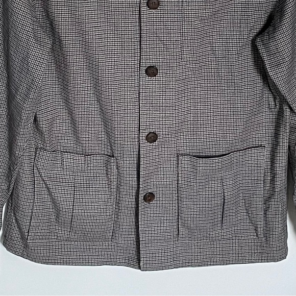 John Henric Sweden Houndstooth Check Button Down Shirt Jacket 35374 - Picture 6 of 15